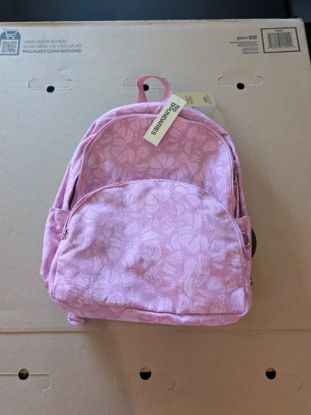 No Boundaries Dome Backpack Rosy Lilac Butterfly Pink Purple NWT